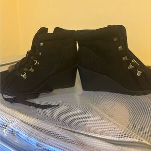 Torrid Black Wedge Ankle Boots